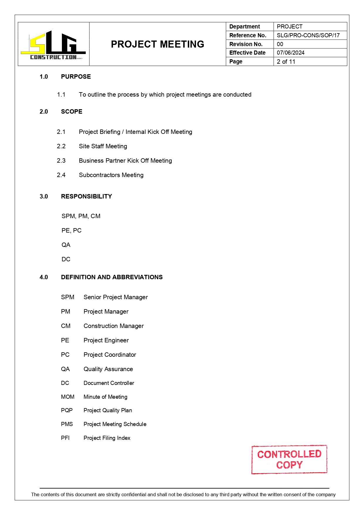 SLG-PRO-SOP Page 2